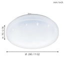 EGLO Frania-S Ceiling & Wall Light Crystal Effect - White