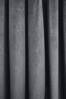 Midnight Velvet Cut Curtain - Charcoal