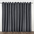 Midnight Velvet Cut Curtain - Charcoal
