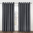 Midnight Velvet Cut Curtain - Charcoal