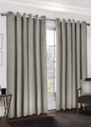 Midnight Velvet Cut Curtain - Stone