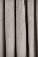 Midnight Velvet Cut Curtain - Stone