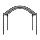Garden Sanctuary Outdoor Metal Arched Pergola with Shade