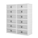 Livingandhome 6-Tier Foldable Storage Box with Magnetic Doors