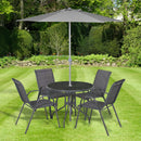 Bali Outdoor Dining Set with Parasol - Grey