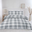 Lewis's Delilah Gingham Duvet Set - Grey