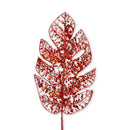 Palm Leaf Glitter Pick - Red