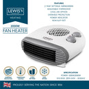 Lewis's 2kw Horizontal Fan Heater