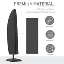 Outsunny Parasol Cover, Patio Cantilever Cover, Banana Umbrella Cover Black