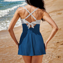 Wrap-Front V-Neck Tummy Control One-Piece Swimsuit