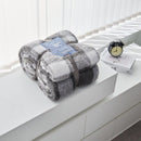 Teddy Windsor Check Throw - Grey