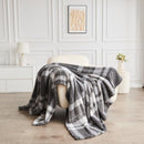 Teddy Windsor Check Throw - Grey