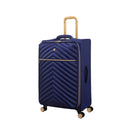 IT Luggage Plentitude II EVA Lightweight Suitcase - Cabin, Medium & Large Soft Shell Luggage - Navy & Gold