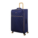 IT Luggage Plentitude II EVA Lightweight Suitcase - Cabin, Medium & Large Soft Shell Luggage - Navy & Gold
