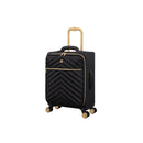 IT Luggage Plentitude II EVA Lightweight Suitcase - Cabin, Medium & Large Soft Shell Luggage - Black & Gold
