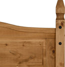 CORONA 4'6" HIGH END DOUBLE BED - DISTRESSED WAXED PINE