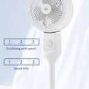 HOMCOM 9 Inch Air Circulator Fan 70° Oscillation Carry Handle Black White