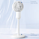 HOMCOM 9 Inch Air Circulator Fan 70° Oscillation Carry Handle Black White