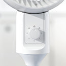HOMCOM 9 Inch Air Circulator Fan 70° Oscillation Carry Handle Black White
