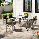 Breeins 7 Piece Folding Camping Table and Chairs Set Portable with Carrying Bag
