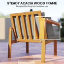 Outsunny 4 Pieces Wooden Garden Furniture Set With Cushions