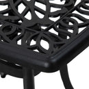 Outsunny Cast Aluminium Bistro Table with Umbrella Hole, Black