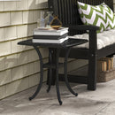 Outsunny Cast Aluminium Bistro Table with Umbrella Hole, Black