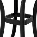 Outsunny Cast Aluminium Bistro Table with Umbrella Hole, Black