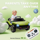 AIYAPLAY Volkswagen Licensed Kids Electric Car w/ Remote, Suspension, Green