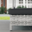 PawHut Extendable Rattan Dog House w/ Water-Resistant Roof - Charcoal Grey