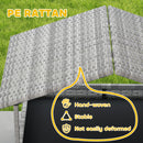 PawHut Extendable Rattan Dog House w/ Water-Resistant Roof - Charcoal Grey