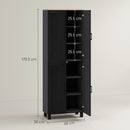 HOMCOM Modern Kitchen Cupboard Storage Cabinet with 4 Shelves