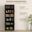 HOMCOM Modern Kitchen Cupboard Storage Cabinet with 4 Shelves