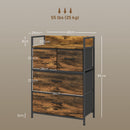 HOMCOM Bedroom Chest of Drawers 4 Drawer Dresser w/ Shelf