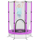 AIYAPLAY 4.6FT Kids Trampoline with Safety Enclosure Net