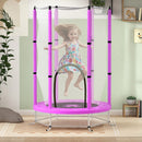 AIYAPLAY 4.6FT Kids Trampoline with Safety Enclosure Net