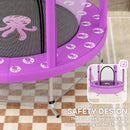 AIYAPLAY 4.6FT Kids Trampoline with Safety Enclosure Net