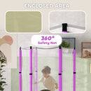 AIYAPLAY 4.6FT Kids Trampoline with Safety Enclosure Net