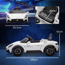 AIYAPLAY White Maserati MC20 Licensed 12V Kids Ride On Car W/ Remote