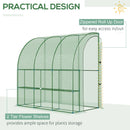 Outsunny Lean To Tunnel Greenhouse 214L x 120W x 215Hcm - Green