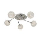 Ceiling Fitting Light Chrome & Aluminium - 5 lights