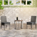 Outsunny Rattan Garden Chairs with Cushion, Wicker Dining Chairs, Grey
