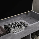 HOMCOM Sit-On Shoe Storage Unit w/ Hidden Compartment Handles