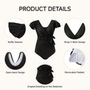 Wrap-Front V-Neck Tummy Control One-Piece Swimsuit