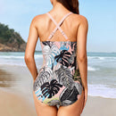 Womens Cut-Out Swimsuit with Cross Straps