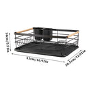 Livingandhome Black Iron Dish Drainer
