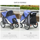 PawHut Foldable Pet Stroller with Cushion, for M, L Dogs