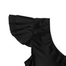 Wrap-Front V-Neck Tummy Control One-Piece Swimsuit