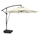 Outsunny Garden Cantilever Parasol with Cover Weighted Base Wind Strap