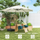 Outsunny Garden Cantilever Parasol with Cover Weighted Base Wind Strap